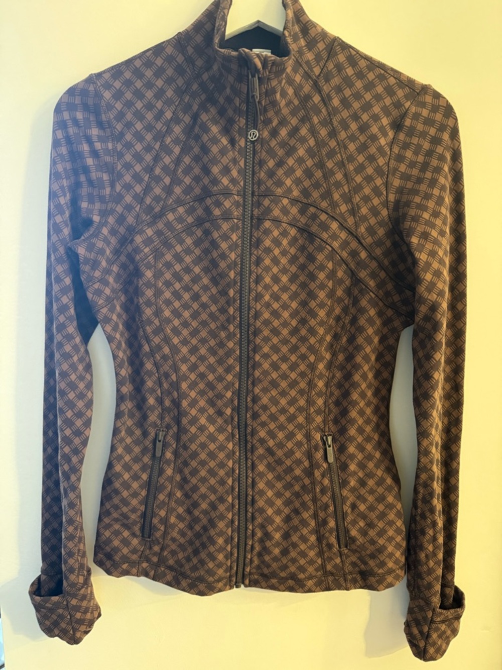 lululemon athletica Brown Geometric Full-Zip Define Jacket